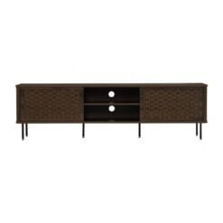Bragg Krabi 1.6m TV Stand Dark Walnut & Black