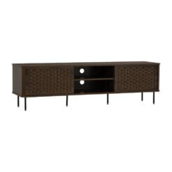 Bragg Krabi 1.6m TV Stand Dark Walnut & Black