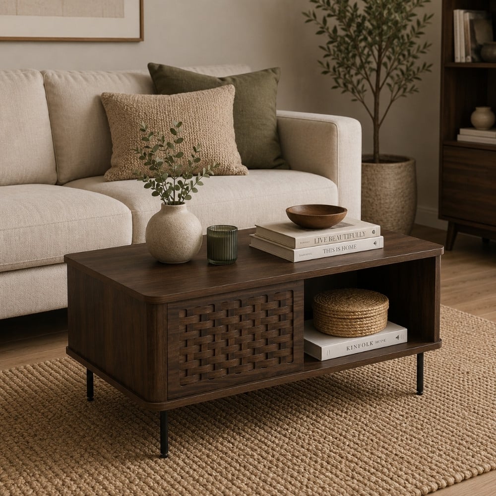 Bragg Krabi Coffee Table Dark Walnut & Black