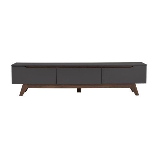 Bragg Mando 1.8m TV Stand Charcoal & Walnut