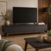 Bragg Mando 1.8m TV Stand Charcoal & Walnut
