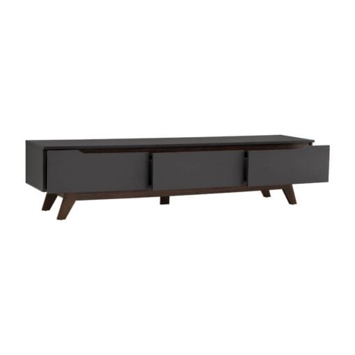 Bragg Mando 1.8m TV Stand Charcoal & Walnut