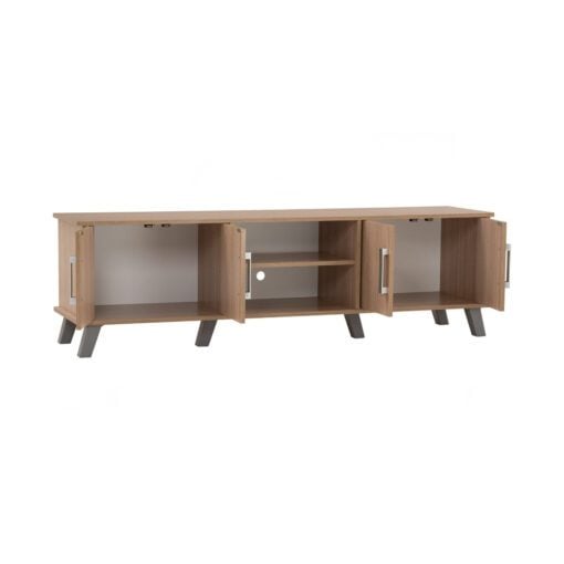 Bragg Naomi 1.6M TV Stand, Natural Oak
