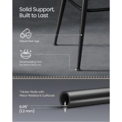 Vasagle Kitchen Counter Swivel Bar Stools with Backrest, Set of 2, Brown Materials
