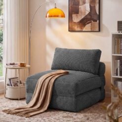 Bragg Madison Convertible Folding Sofa Chair Bed Grey