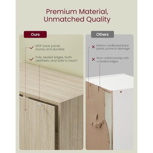 Bragg Shelby 6-Shelf Open Storage Bookcase, 160cm, Beige Quality