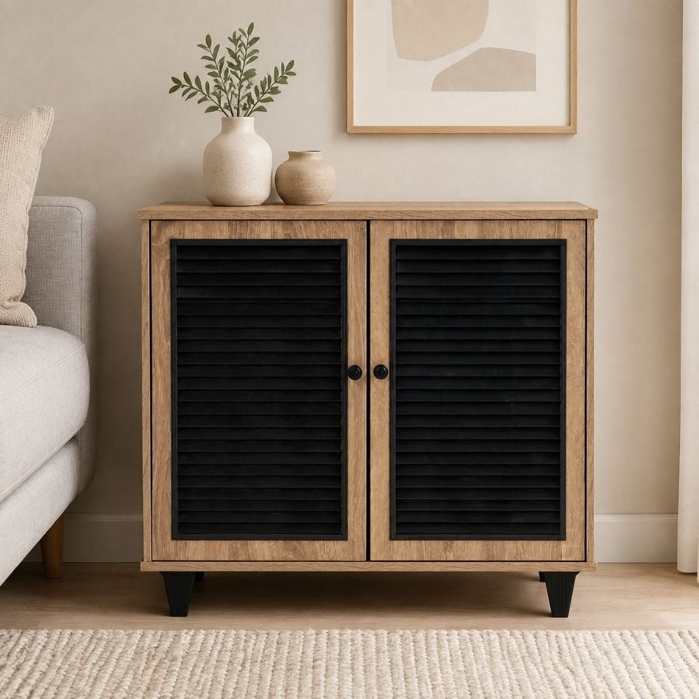 Bragg Almo 2-Door Sideboard Storage Cabinet, Sonoma Oak