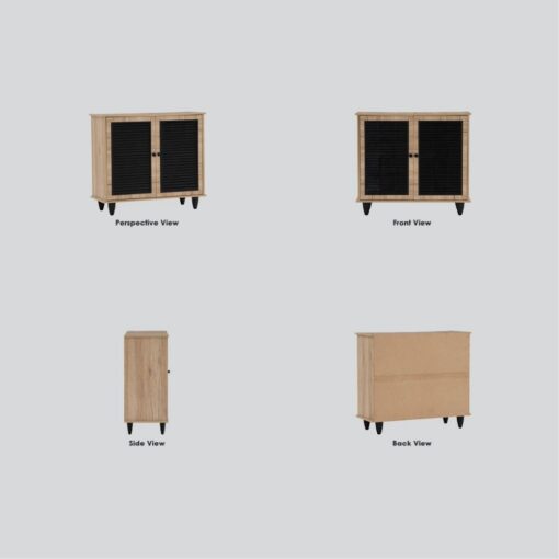 Bragg Almo 2-Door Sideboard Storage Cabinet, Sonoma Oak