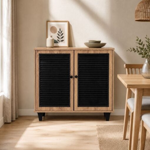 Bragg Almo 2-Door Sideboard Storage Cabinet, Sonoma Oak