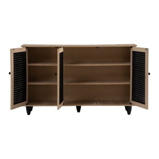 Bragg Almo 3-Door Sideboard Storage Cabinet, Sonoma Oak