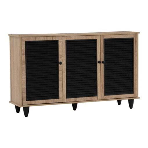 Bragg Almo 3-Door Sideboard Storage Cabinet, Sonoma Oak
