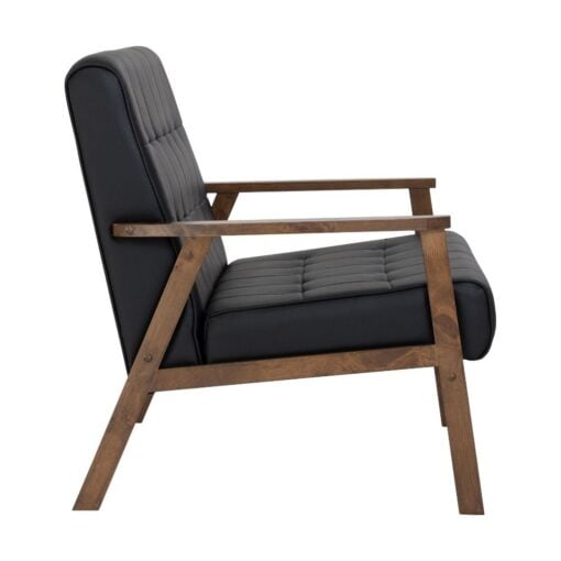 Bragg Hiace 2-Seater Couch with Wooden Frame, Espresso Cocoa