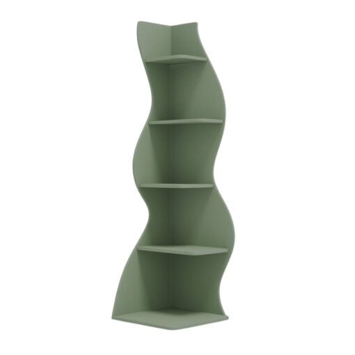 Bragg Malibu 5-Tier Wavy Corner Display Shelf, Green