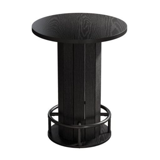 Bragg Monroe Round Bistro Cocktail Bar Table, Black