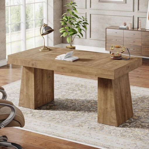 Bragg Ashford 140cm Executive Workspace Computer Desk, Oak