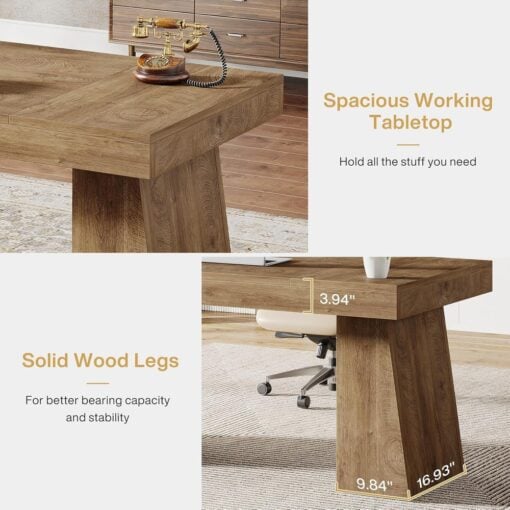 Bragg Ashford 140cm Executive Workspace Computer Desk, Oak Features