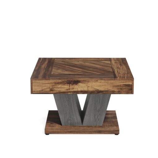 Bragg Carlton Square Coffee Table, Brown & Grey