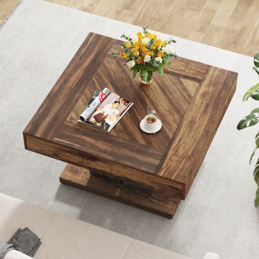 Bragg Carlton Square Coffee Table, Brown & Grey