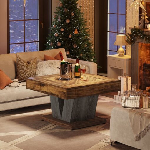 Bragg Carlton Square Coffee Table, Brown & Grey
