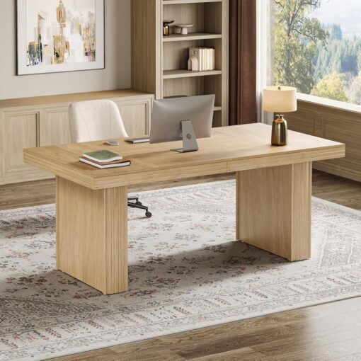 Bragg Hawthorne 160cm Executive Computer Desk, Sand Brown