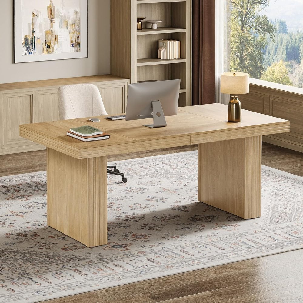 Bragg Hawthorne 160cm Executive Computer Desk, Sand Brown