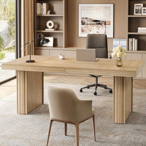 Bragg Hawthorne 160cm Executive Computer Desk, Sand Brown
