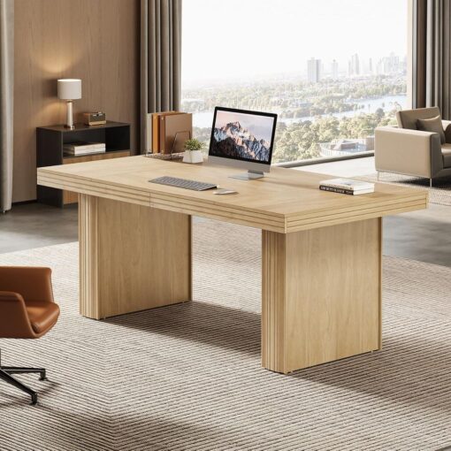 Bragg Hawthorne 160cm Executive Computer Desk, Sand Brown