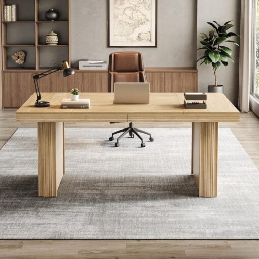 Bragg Hawthorne 160cm Executive Computer Desk, Sand Brown