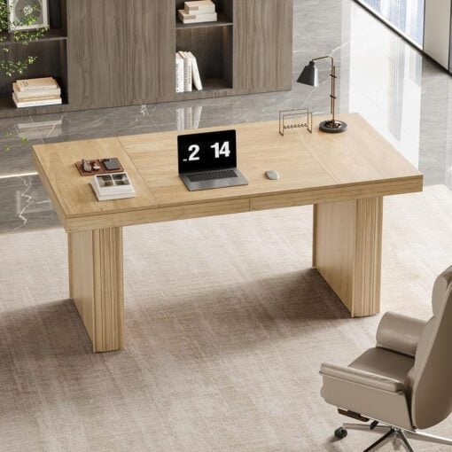Bragg Hawthorne 160cm Executive Computer Desk, Sand Brown