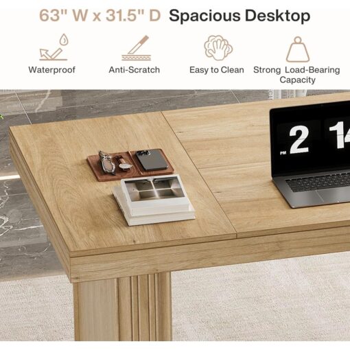 Bragg Hawthorne 160cm Executive Computer Desk, Sand Brown