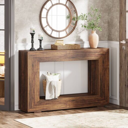 Bragg Marlow 120cm Farmhouse Console Table, Rustic Brown