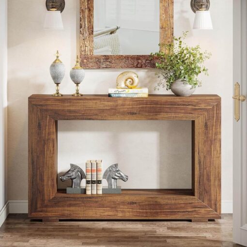 Bragg Marlow 120cm Farmhouse Console Table, Rustic Brown