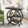 Bragg Perrin 4-Tier Side End Table, Grey & Black