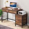 Bragg Prescott 130cm Student Computer Desk with Drawers, Black