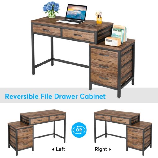 Bragg Prescott 130cm Student Computer Desk with Drawers, Black