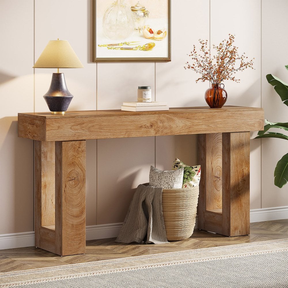 Bragg Rivington 160cm Entryway Console Table, Natural Oak