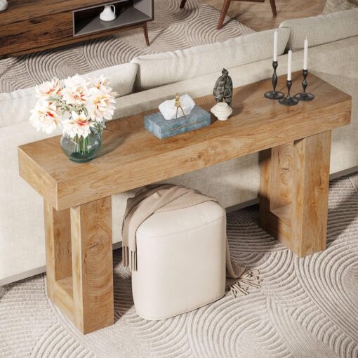 Bragg Rivington 160cm Entryway Console Table, Natural Oak